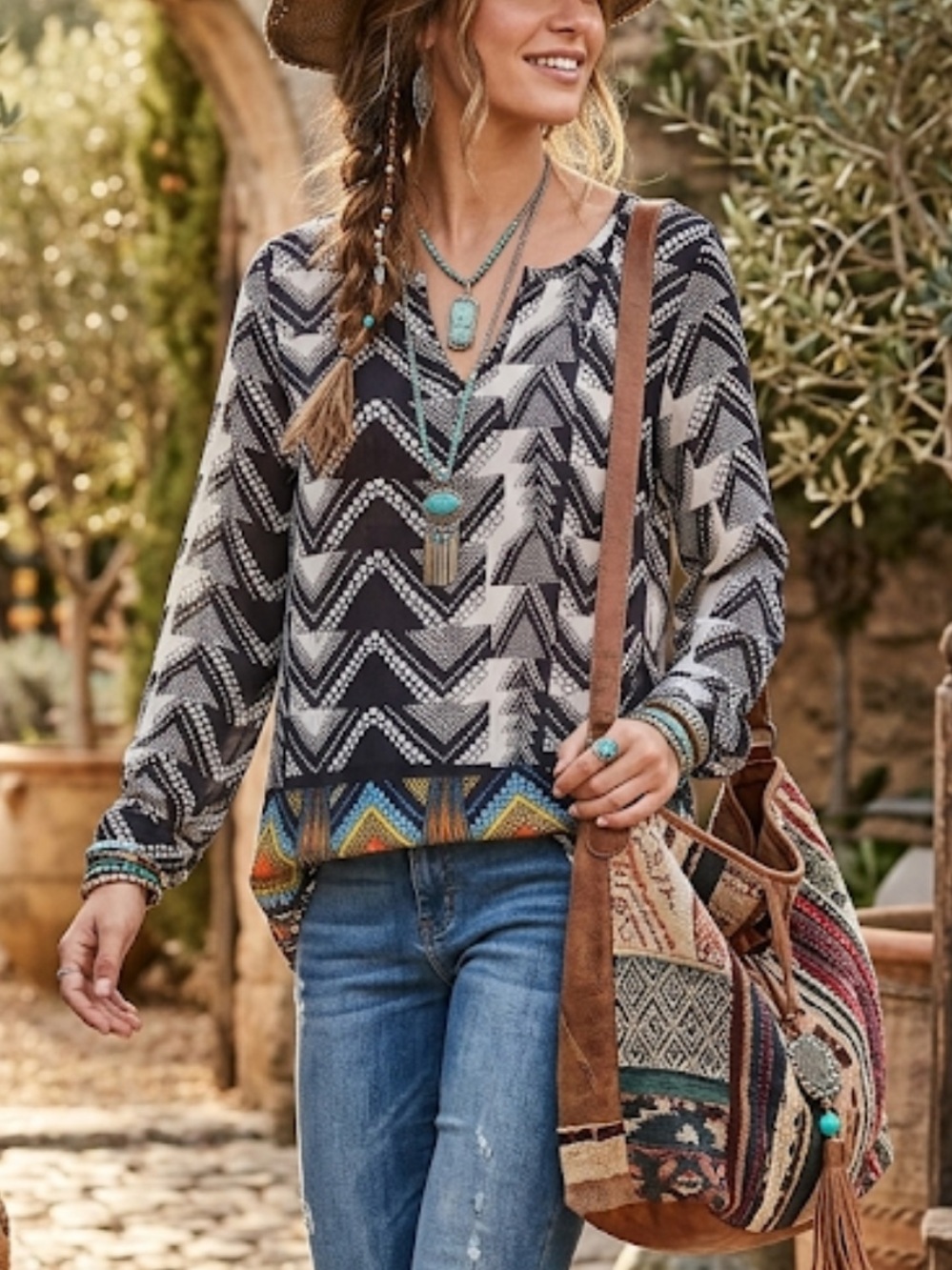 True grit bohemian blouse S